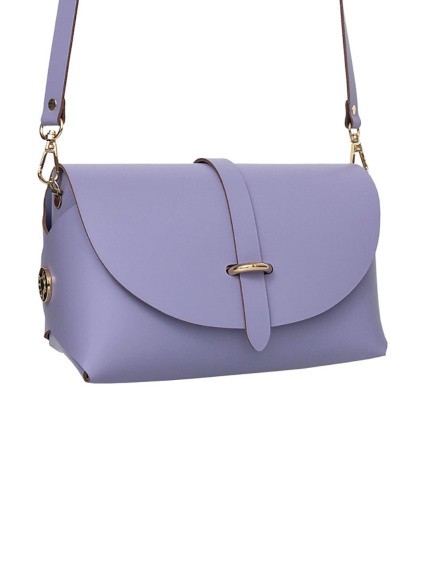 KOŽENÁ KABELKA S MĚNÍCÍM KRYTEM LILAC