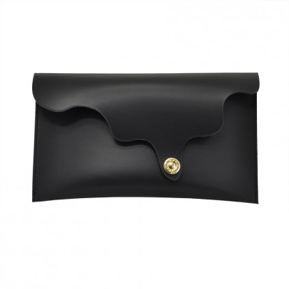 0004482 fakelos wave on top leather clutch