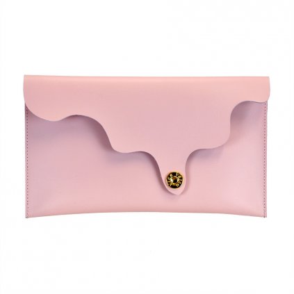 0002483 fakelos wave on top leather clutch