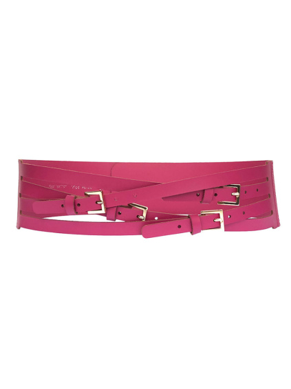 KOŽENÝ PÁSEK STEVI FUCHSIA