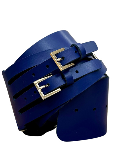KOŽENÝ PÁSEK STEVI ROYAL BLUE