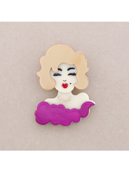 broche marilyn resina