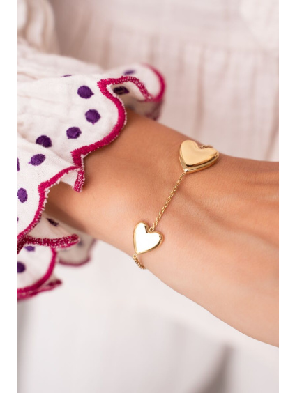 product images bracelet with two hearts