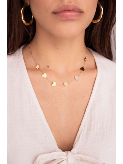 product images minimalist necklace with hearts 1