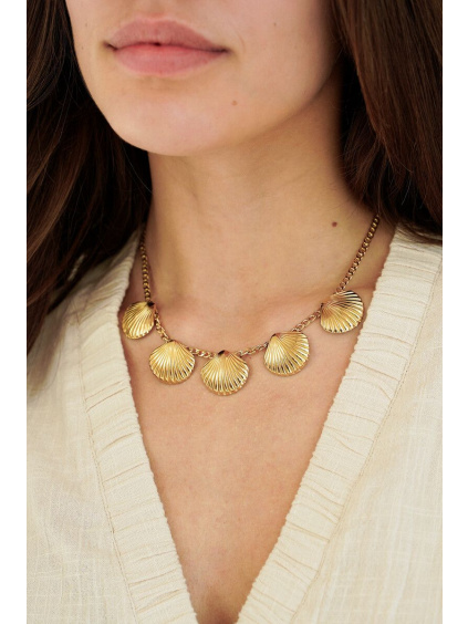product images mer necklace with five shells mj13030