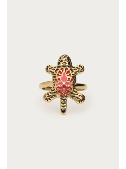 product images mystic ring with leopard gold front