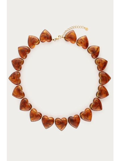 product images brown phone cord with hearts gold front