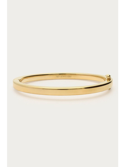 product images flat bangle with clasp gold packshot