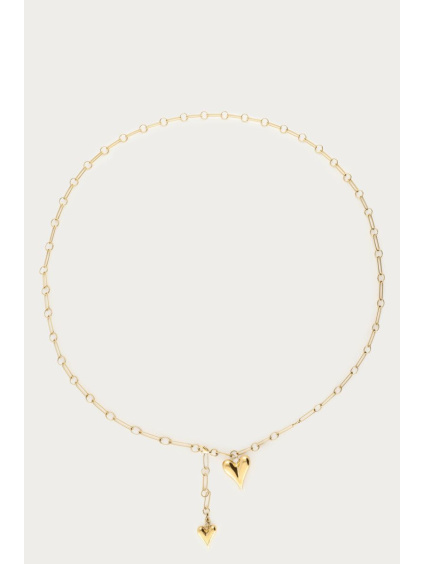 product images long chain necklace y shape with hearts gold packshot
