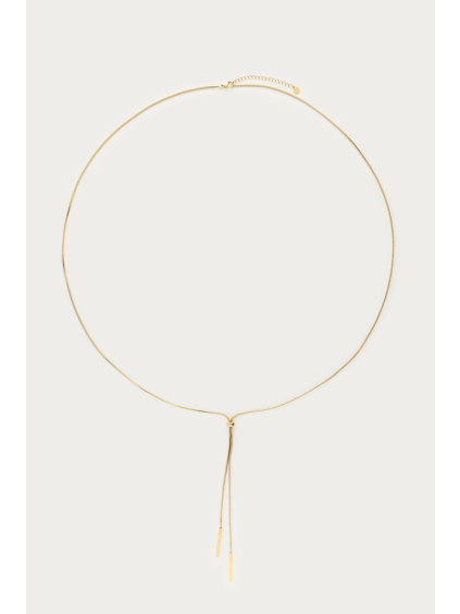 product images long necklace with cords gold front