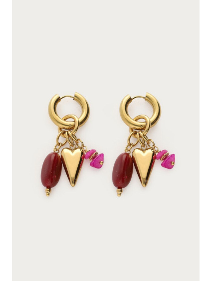 product images statement hoop earrings with red pink beads mj14668 packshot
