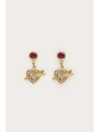 product images minimalist drop earrings heart with arrow and bow mj14779 gold packshot