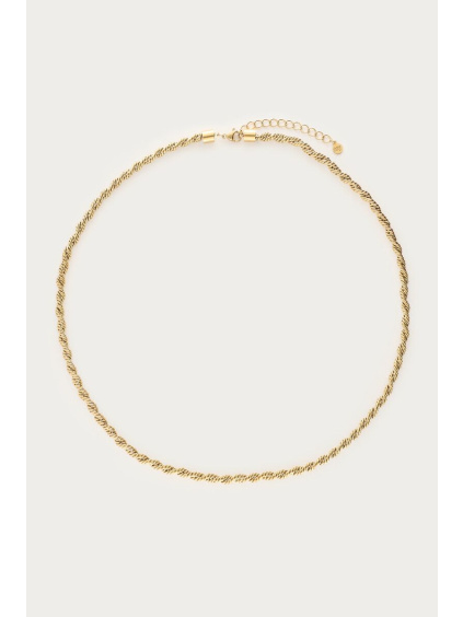 product images bold twisted necklace small gold front