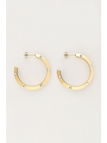 starry hoop earrings with rhinestone packshot