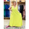 DLOUHÉ LIMETKOVÉ ŠATY PLUS SIZE