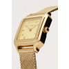 product images watch with square face gold closeup