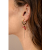 product images sunrocks hoop earrings with red stones beads mj12741