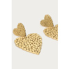 product images statement earrings with hearts gold closeup