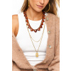 product images brown statement necklace with hearts mj14380