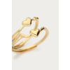 product images forever connected rings with heart gold closeup