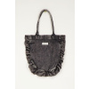 product images black denim tote bag with ruffles packshot 1