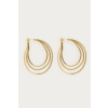 product images drop earrings with oval cord gold front