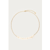 product images necklace with seven freshwater pearls gold front