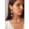 statement hearts drop earrings with faux pearls mj13722