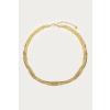 product images flat chain necklace multi gold front