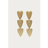 product images nomads drop earrings with three hearts gold front