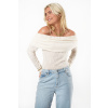product images beige off shoulder top with structure front