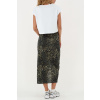 product images leopard print linen look midi skirt with split back 1