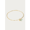 product images botanical chain necklace with green charms side