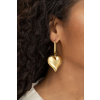 product images statement earrings rectangluar with heart shaped charm gold