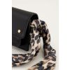 product images leopard scarf satin look in use