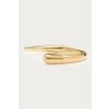 product images open bangle smooth gold front