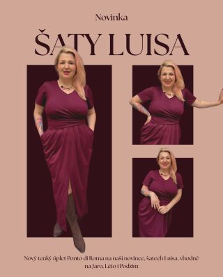 Šaty Luisa z tenčího úpletu Punto di Roma v hluboké bordó barvě jsou přesně tím kouskem, který dělá siluetu krásnou bez...