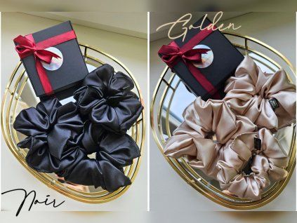 Scrunchie Noir a Golden