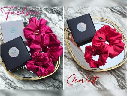 Scrunchie Fuchsia & Scarlett