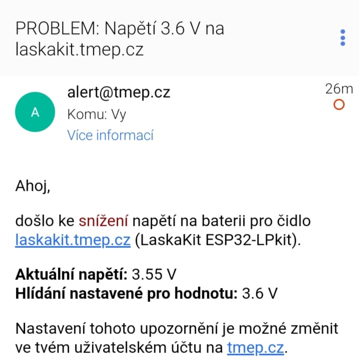 Problém s napětím.