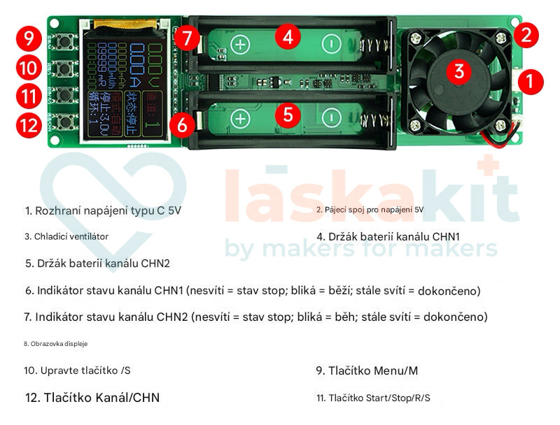 LaskaKit-bt4-2chn-18650-tester-li-ion-clanku-18650-2-kanaly-d