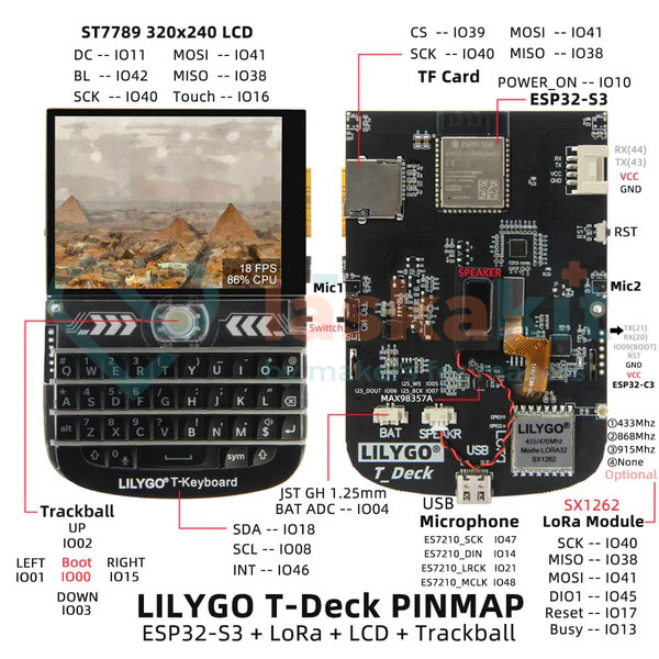 LaskaKit-lilygo-t-deck-esp32-s3-sx1262-2-8-st7789-ips-wifi-lora-modul-pin