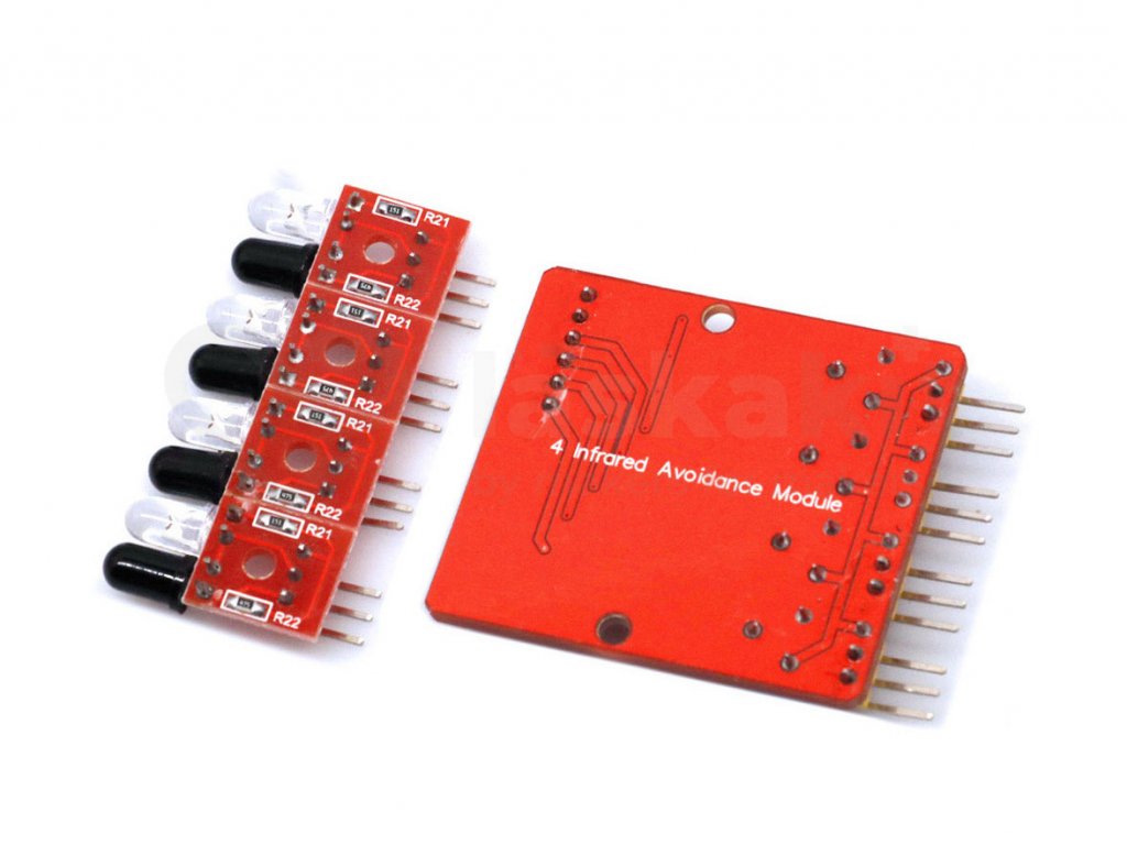 4-Channel Infrared Line Tracking Sensor | LaskaKit