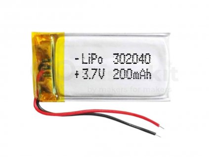 LaskaKit geb lipol baterie 302040 200mah 3 7v jst sh 2 0 2