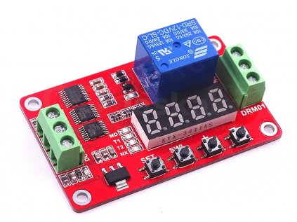 LaskaKit modul casoveho zpozdeni s rele a led displejem 12v 1