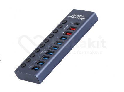 LaskaKit usb hub nabijecka 10x usb 3 0 1