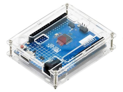 LaskaKit transparentni krabicka pro arduino uno r4 2