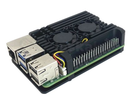 LaskaKit hlinikovy chladic pro raspberry pi 5b aktivni cerny 2