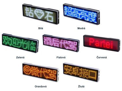 Bluetooth LED Badge – všechny barvy