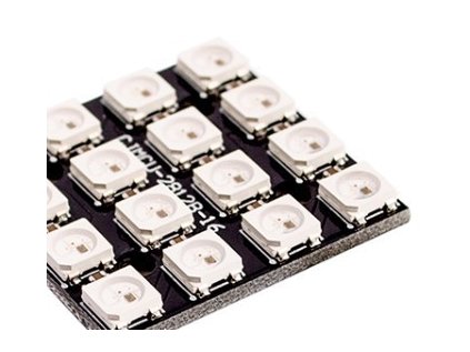 4x4 inteligentní RGB LED NeoPixel čtverec, WS2812, 5050, 5V